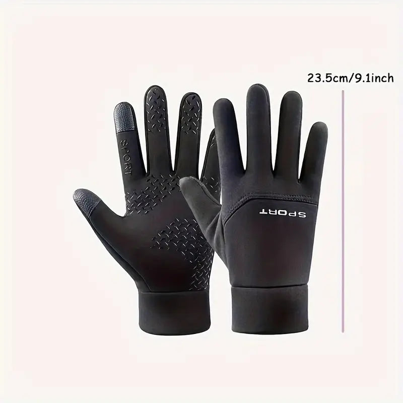 [Touchscreen Gloves for Men] Warm Fleece-Lined Touchscreen Gloves for Men | Autumn and Winter Hand Covers