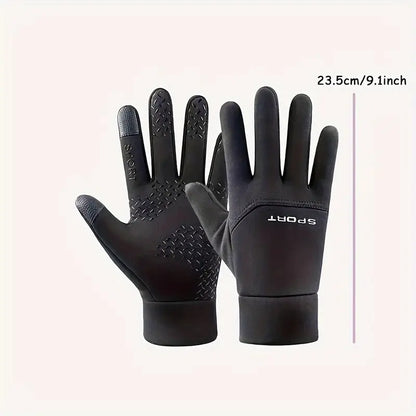 [Touchscreen Gloves for Men] Warm Fleece-Lined Touchscreen Gloves for Men | Autumn and Winter Hand Covers