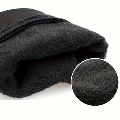 [Touchscreen Gloves for Men] Warm Fleece-Lined Touchscreen Gloves for Men | Autumn and Winter Hand Covers