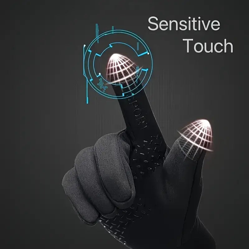 [Touchscreen Gloves for Men] Warm Fleece-Lined Touchscreen Gloves for Men | Autumn and Winter Hand Covers
