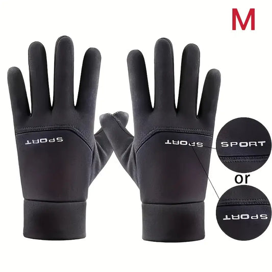 [Touchscreen Gloves for Men] Warm Fleece-Lined Touchscreen Gloves for Men | Autumn and Winter Hand Covers