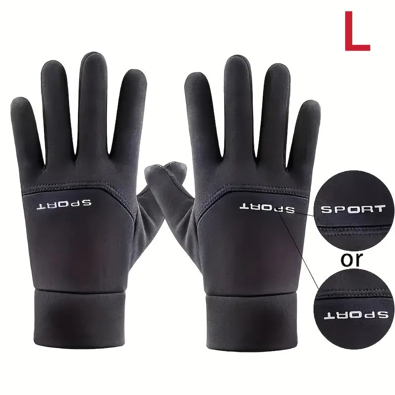 [Touchscreen Gloves for Men] Warm Fleece-Lined Touchscreen Gloves for Men | Autumn and Winter Hand Covers