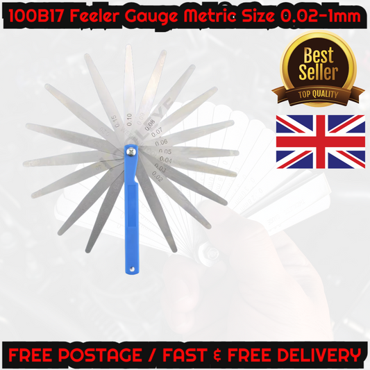Metric Feeler Gauge 0.02-1mm Set for Valve, Spark Plug & Gap Measurement Tool