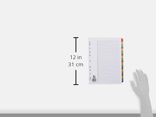 Q-Connect A4 1-31 Divider Tabs – Multicolour, Reinforced, Punched (Pack of 3)