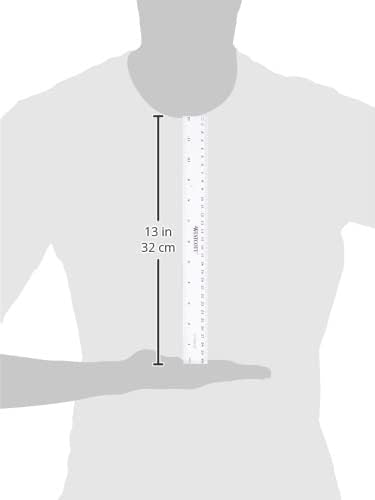 Westcott 6/12-Inch Clear Plastic Ruler – Durable, Lightweight, Easy-to-Read Measurements