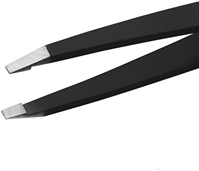 Cliganic Blue Slant Tip Eyebrow Tweezers – Precision Stainless Steel for Men & Women