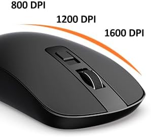 Wireless Keyboard and Mouse Combo – Full Size, Silent Keys, USB, UK Layout – Black