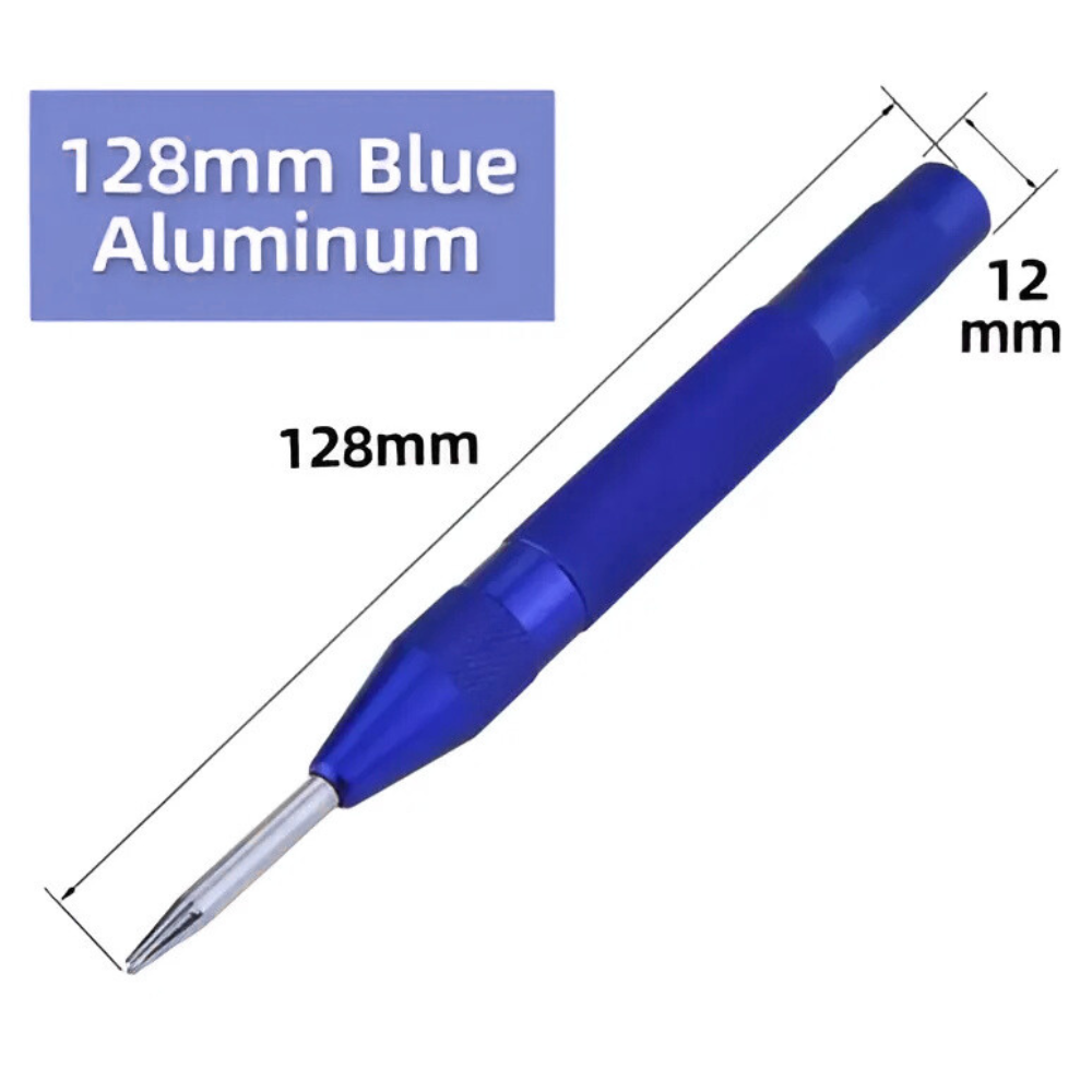 Automatic Center Punch Tool – Spring Loaded, Metal/Wood Marking for Drilling