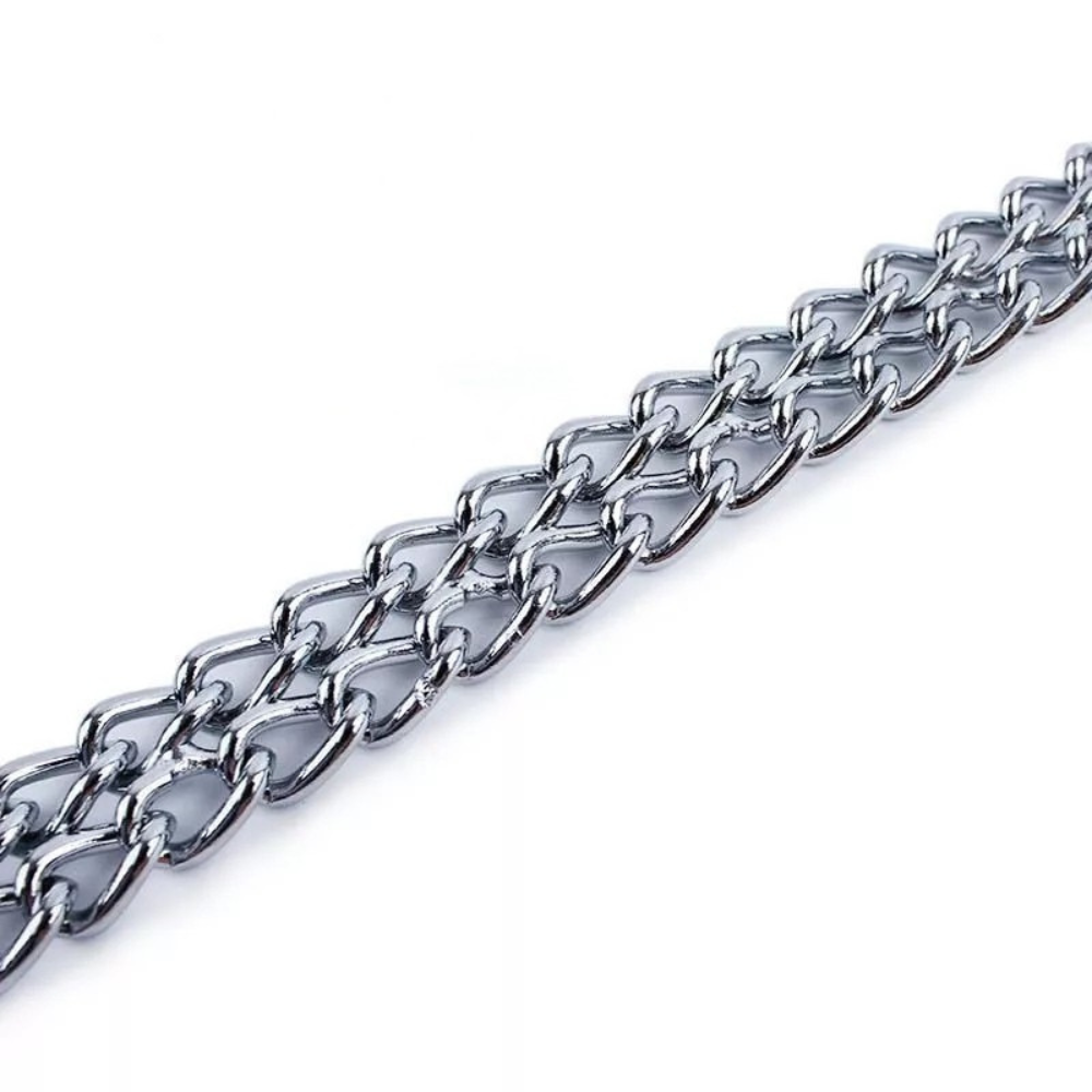 Heavy Duty Double Choke Dog Collar – Strong Metal Chain for Training & Control (21.5 in )