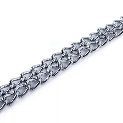 Heavy Duty Double Choke Dog Collar – Strong Metal Chain for Training & Control (21.5 in )