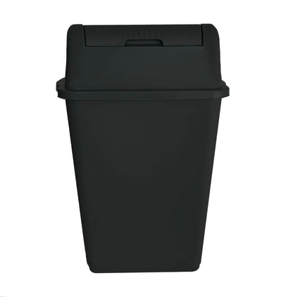 60L Large Black Swing Bin – Durable Plastic Dustbin for Kitchen & Home Waste