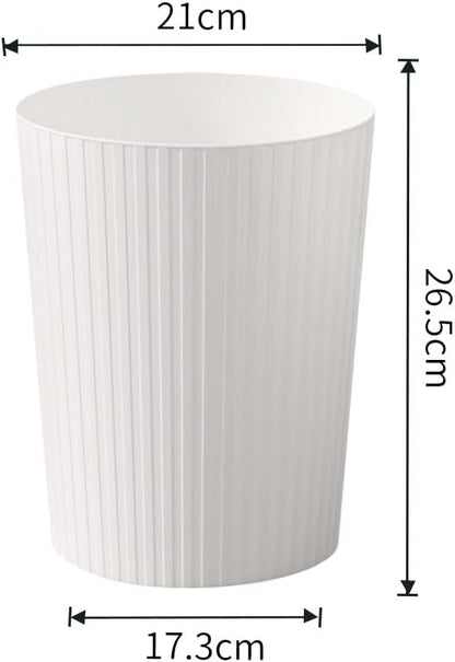 Set of 3 | 7.2L White Plastic Trash Bins for Kitchen, Bedroom & Office – Open Top