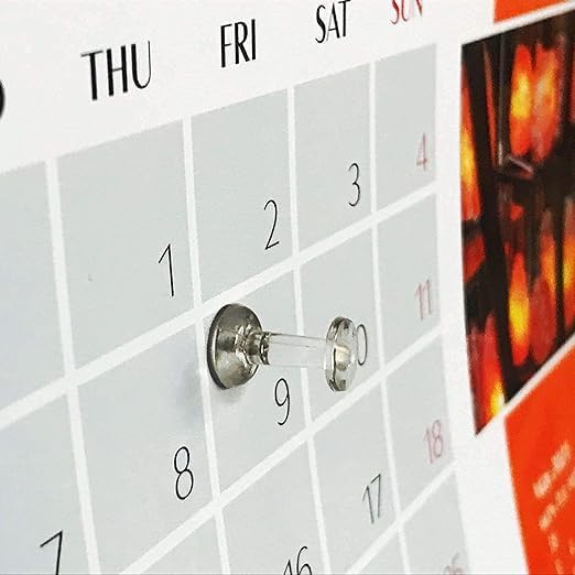 NEDBLUE Clear Push Pins - 120 Drawing Pins with Storage Box, Thumb Tacks for Cork, Notice and Bulletin Boards - Map Pins (Clear)