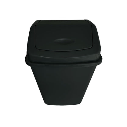 60L Large Black Swing Bin – Durable Plastic Dustbin for Kitchen & Home Waste