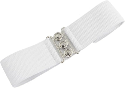 Women's Vintage Wide Elastic Belt – Stretch Waist Belt for Dresses, Shirts & Jumpsuits