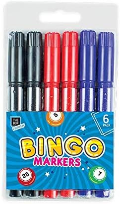 Stationary Bingo Markers - 6 Pack (6 Count) - Multicolor - Adult (72+)