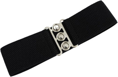Women's Vintage Wide Elastic Belt – Stretch Waist Belt for Dresses, Shirts & Jumpsuits