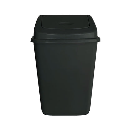 60L Large Black Swing Bin – Durable Plastic Dustbin for Kitchen & Home Waste