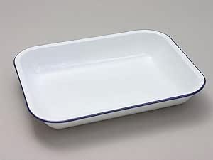Country Club Classic White Enamel Bake Pan - 37cm, Rectangular, Oven & Freezer Safe, Recommended for Cakes, Christmas & Birthday Occasions