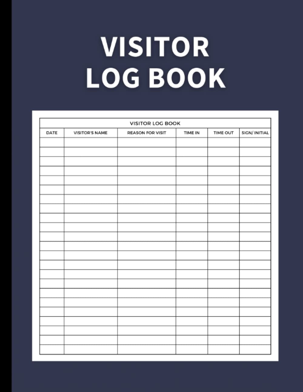 Visitor Log Book for Office – Guest Sign In & Out Register with 3000 Entry Tracking