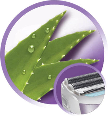 Remington Cordless Women’s Electric Shaver – Wet/Dry, Rechargeable, Aloe Vera Strip