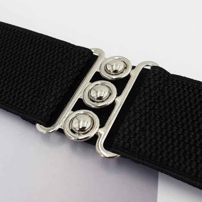 Women's Vintage Wide Elastic Belt – Stretch Waist Belt for Dresses, Shirts & Jumpsuits