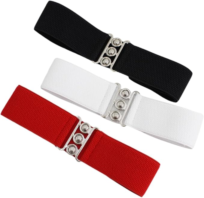 Women's Vintage Wide Elastic Belt – Stretch Waist Belt for Dresses, Shirts & Jumpsuits