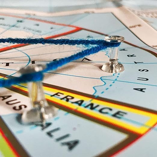 NEDBLUE Clear Push Pins - 120 Drawing Pins with Storage Box, Thumb Tacks for Cork, Notice and Bulletin Boards - Map Pins (Clear)