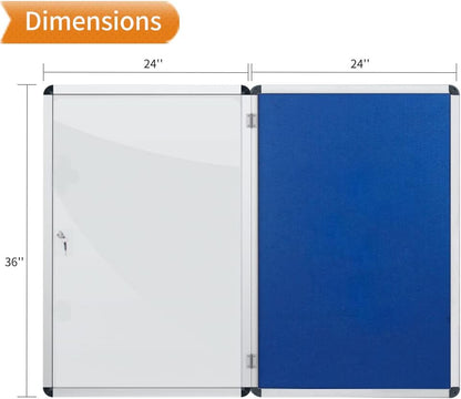 Viz-Pro Indoor Tamperproof Lockable Noticeboard 900X600mm