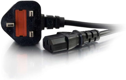 C2G 2M UK Power Cable – Kettle Lead Cord (IEC C13 to BS1363), 6FT, Black