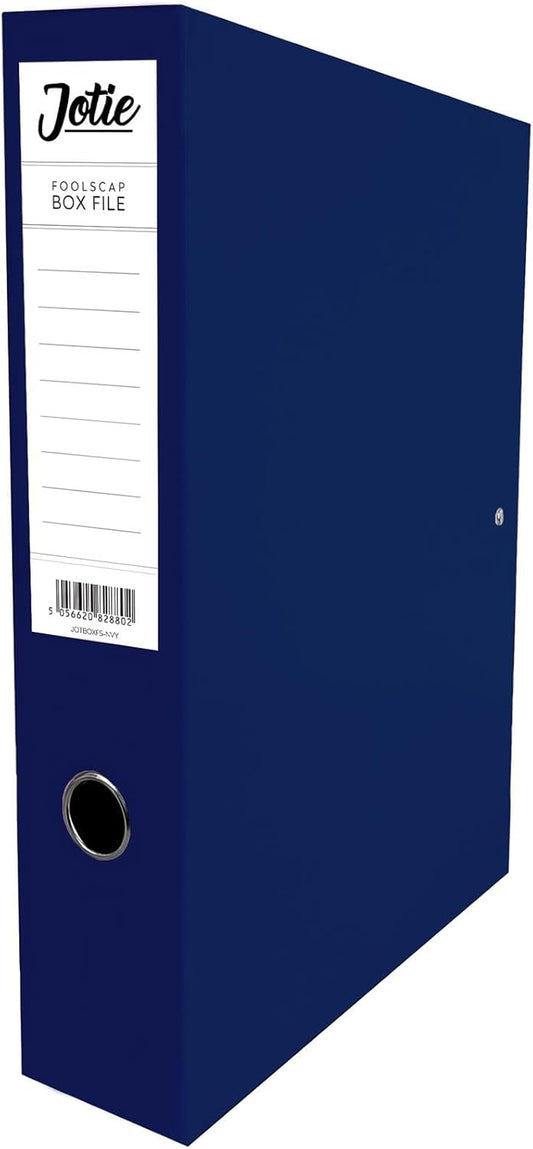 75mm Box File with Lock & Ring Pull – Glossy Foolscap File for Office & School Use