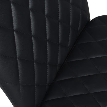 Diamond Dining Chairs,Faux Leather Metal Legs High Back Seat Home Kitchen Dining Room Chairs (8, Black)