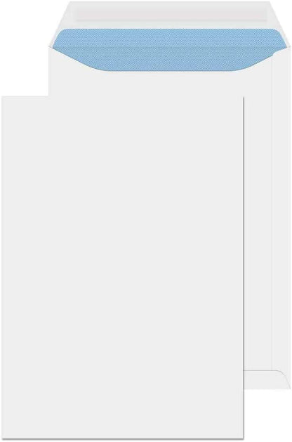 Evour A4/C4 Self-Seal White Pocket Envelopes – 229 x 324 mm, 100 GSM, Windowless – Pack of 25 for Home, Office, and Business Use