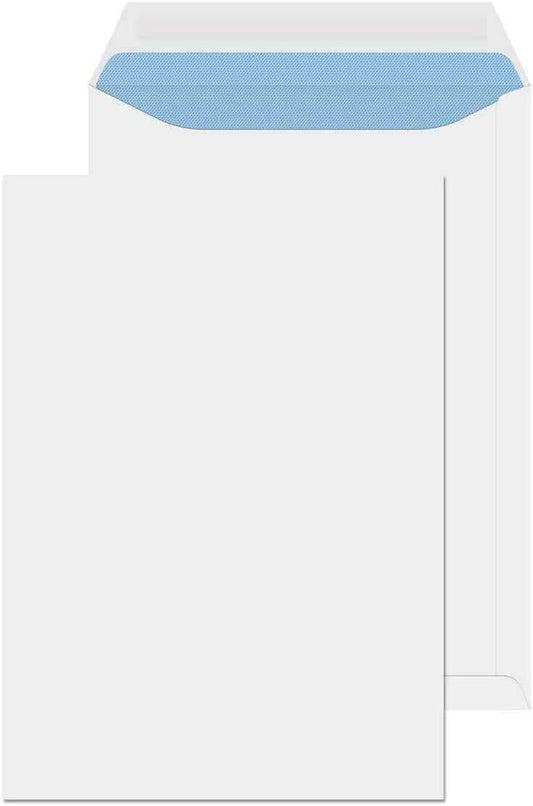 Evour A4/C4 Self-Seal White Pocket Envelopes – 229 x 324 mm, 100 GSM, Windowless – Pack of 25 for Home, Office, and Business Use