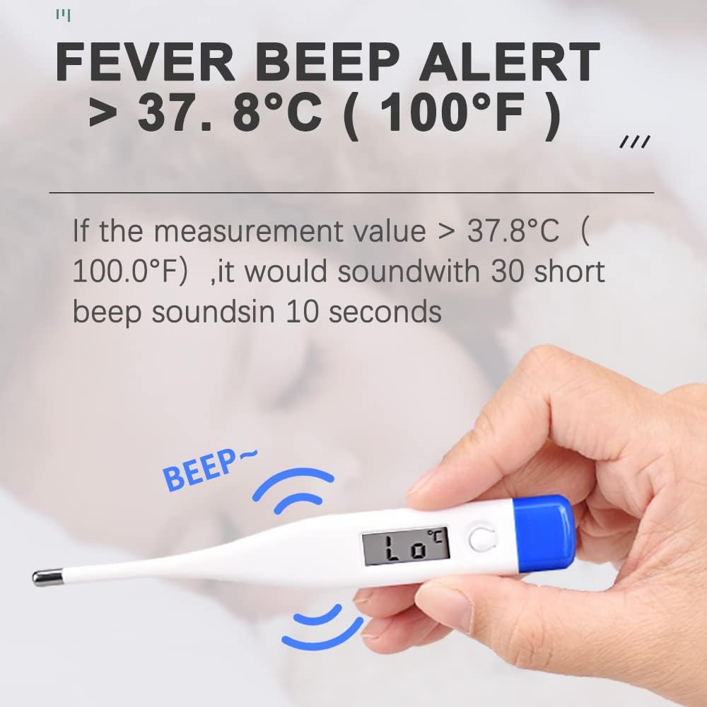 Berrcom Digital Thermometer – Fast Fever Check for Baby, Kids & Adults, °C/°F Switch