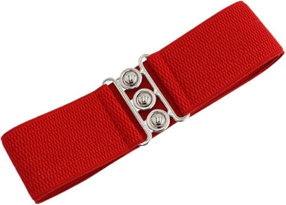Women's Vintage Wide Elastic Belt – Stretch Waist Belt for Dresses, Shirts & Jumpsuits