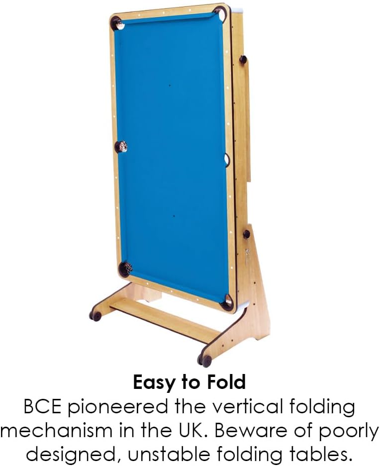 BCE 6ft 3-in-1 Folding Pool Table with Table Tennis Top & Soft Tip Dart Board with Desk Top - Easy to Move - All Accessories Included