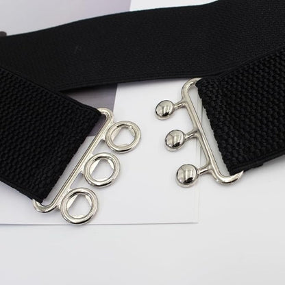 Women's Vintage Wide Elastic Belt – Stretch Waist Belt for Dresses, Shirts & Jumpsuits