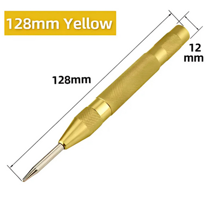Automatic Center Punch Tool – Spring Loaded, Metal/Wood Marking for Drilling