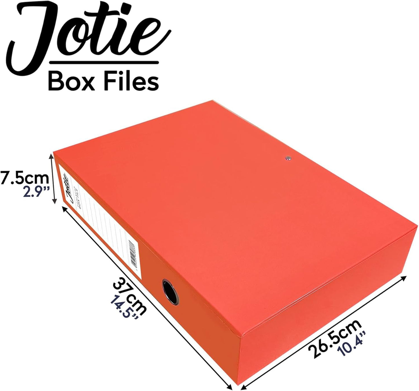 Red Box File with Lock & Ring Pull – 75mm Spine, Office Document Organizer A4/Foolscap