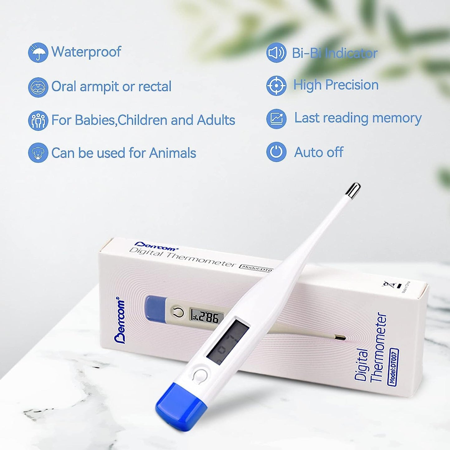 Berrcom Digital Thermometer – Fast Fever Check for Baby, Kids & Adults, °C/°F Switch