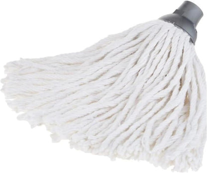 Requisite Needs long cotton floor mop – Looped string mop with detachable head and handle – ergonomic design – lightweight and easy to use – Includes 2 Cotton strings mop heads