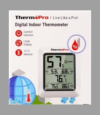 "ThermoPro TP50 Digital Hygrometer Indoor Thermometer with Humidity & Temp Monitor