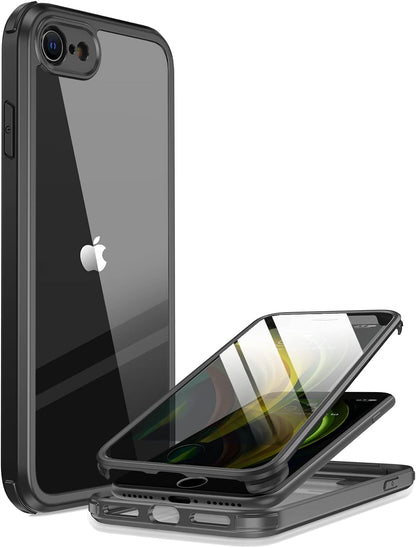 iPhone SE 2020/2022 Case with Glass Protector – 360° Shockproof Transparent Cover