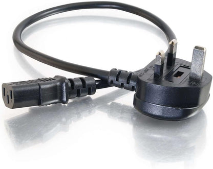 C2G 1M UK Power Cable – IEC C13 to BS1363 Kettle Lead Cord – 3ft, Black