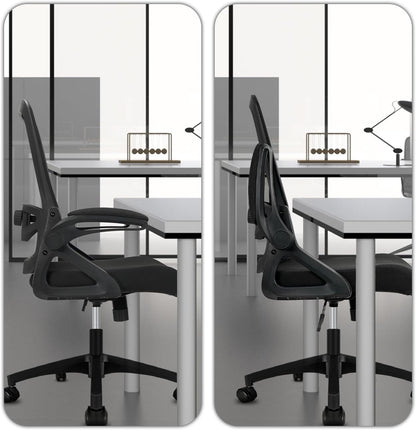 Ergonomic Office Chair with Lumbar Support & Flip-Up Arms – Adjustable Height