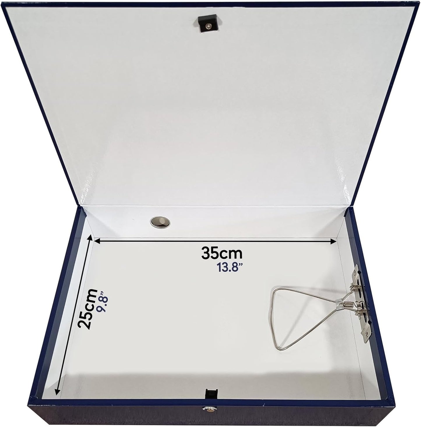75mm Box File with Lock & Ring Pull – Glossy Foolscap File for Office & School Use