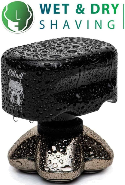 Skull Shaver Pitbull Gold PRO 4D Rotary Head Shaver for Men – Wet/Dry, USB Recharge