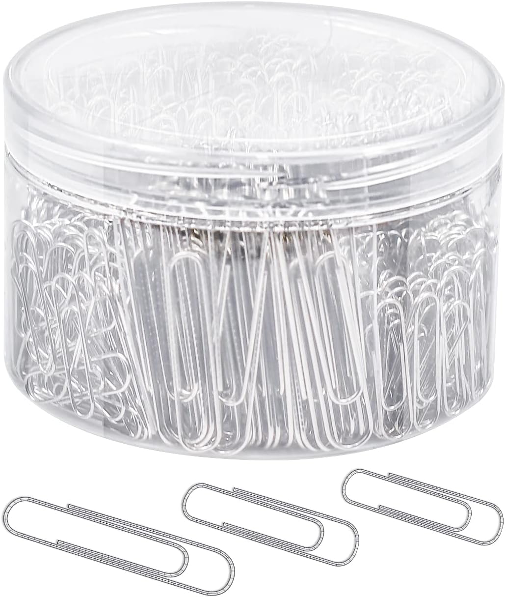 JIKIOU Paper Clips Assortment – 750 Count Box, Includes Small (28mm), Medium (33mm), and Large (50mm) Sizes