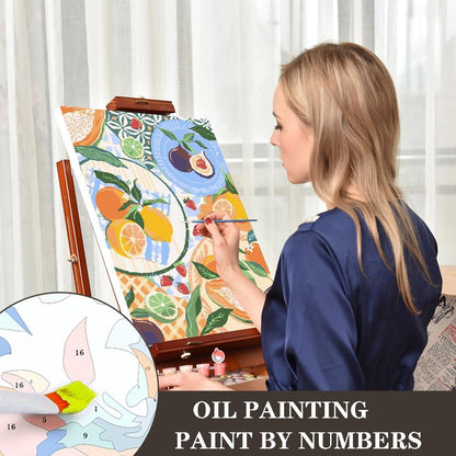 6 Pack Paint by Numbers Kit for Adults Without Frame